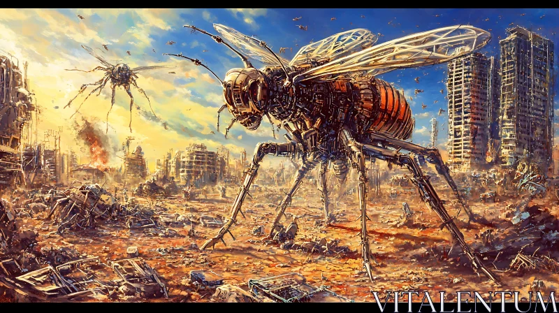 Post-Apocalyptic Insect Robot Artwork