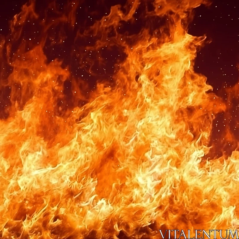 Fierce Blaze with Sparks