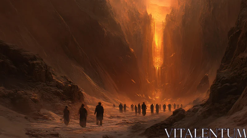 Figures in Canyon to the Light