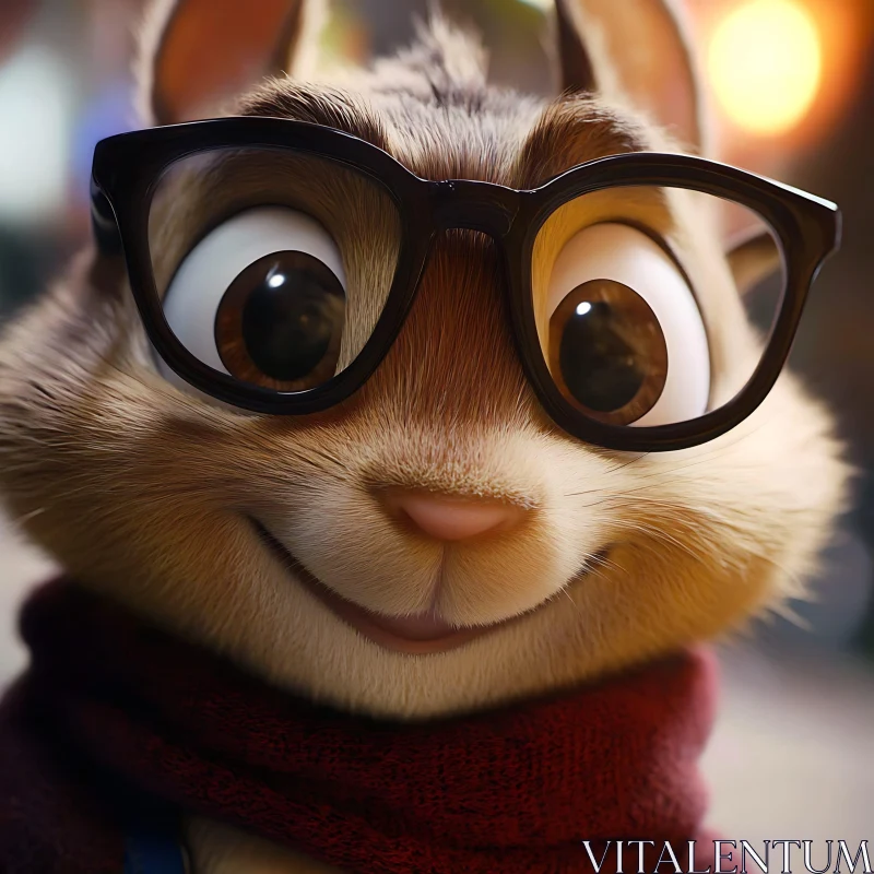 Adorable Squirrel with Specs