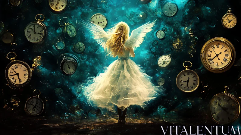 Ethereal Angel in a Timeless Realm