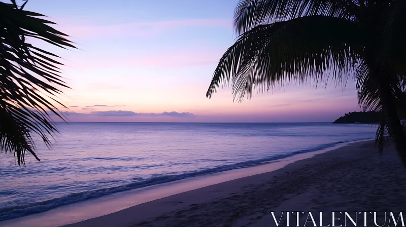 Peaceful Twilight on Tropical Beach