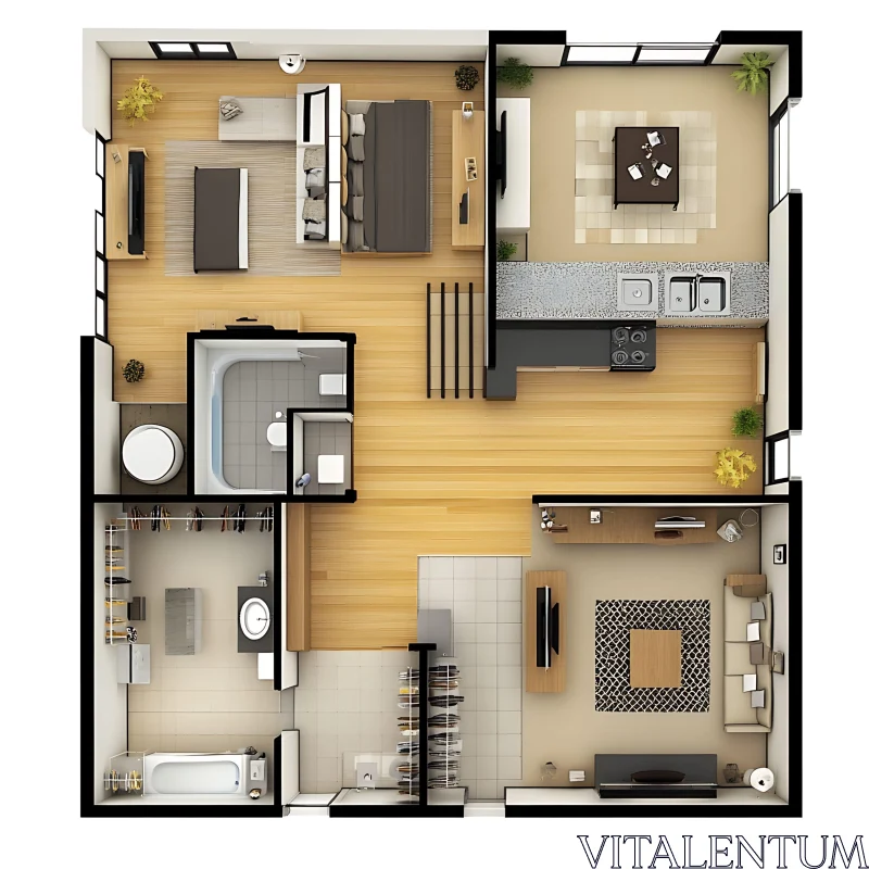 Top-View Apartment Layout Visualization