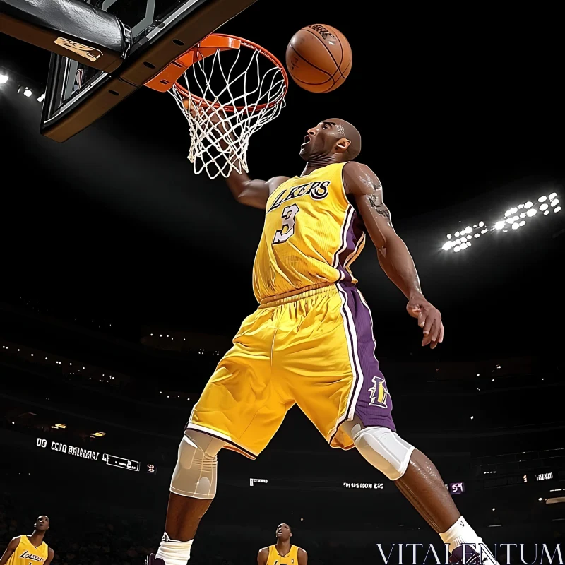 Athlete Scoring a Basket