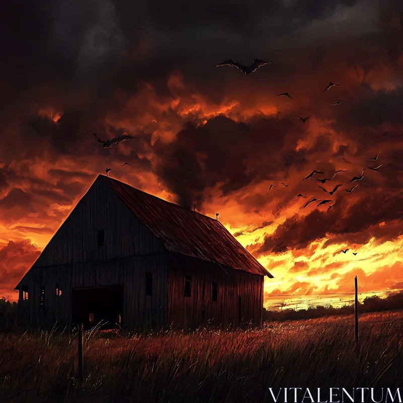 Barn at Sunset