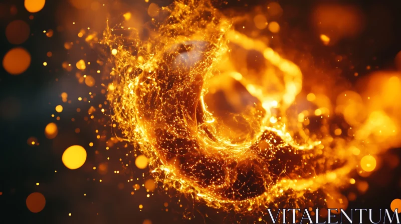 Blazing Swirl of Fire and Embers