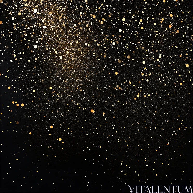 Abstract Gold Glitter Texture on Black