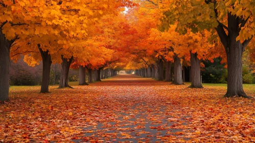 Avenue of Autumn: A Fall Landscape