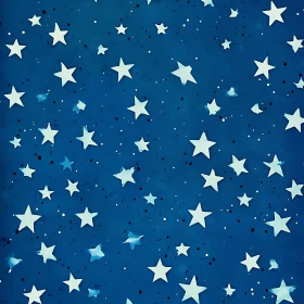 Celestial Star Pattern on Blue Backdrop