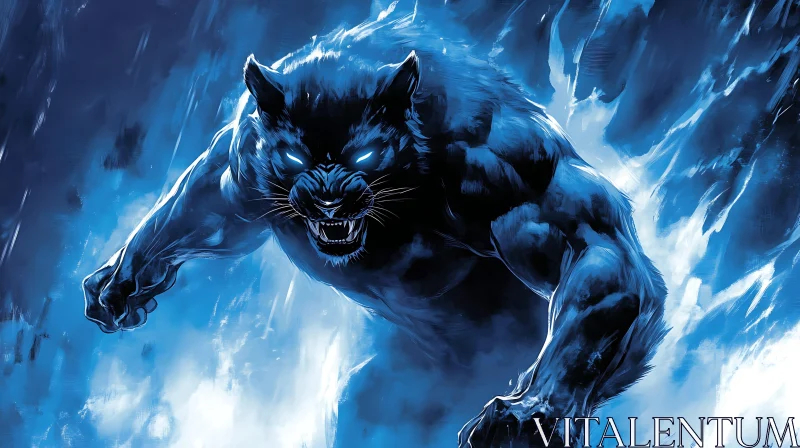 Powerful Monster with Glowing Eyes