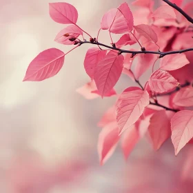 Floral Pink Leaves - Nature Photography