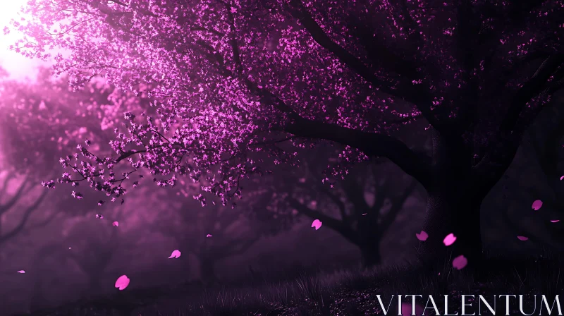 Sakura Bloom in a Mystical Forest