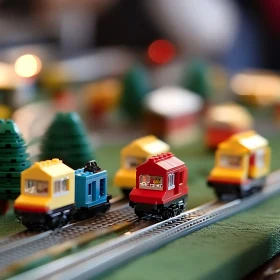 Colorful Lego Train Cars