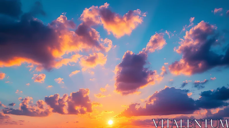 Orange and Purple Clouds at Sunset
