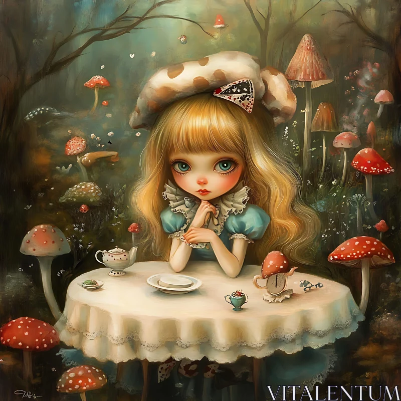 Whimsical Tea Party in the Mushroom Forest