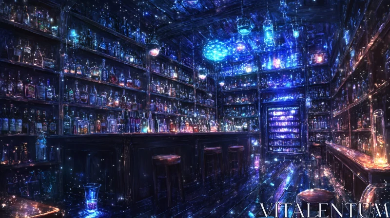 Glowing Bar: A Serene Night Scene