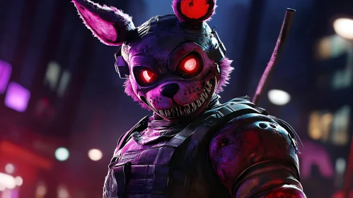 Futuristic Rabbit Cyborg