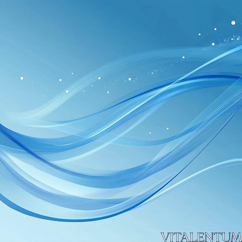 Flowing Blue Lines Abstract Design