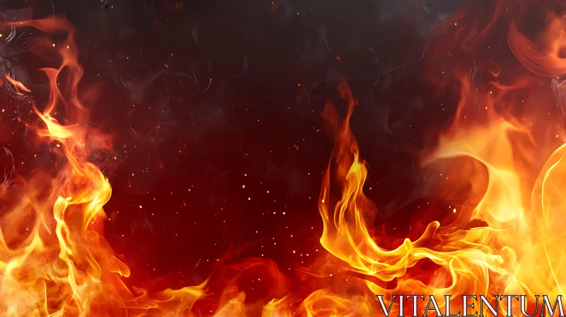 Roaring Flames with Fiery Embers