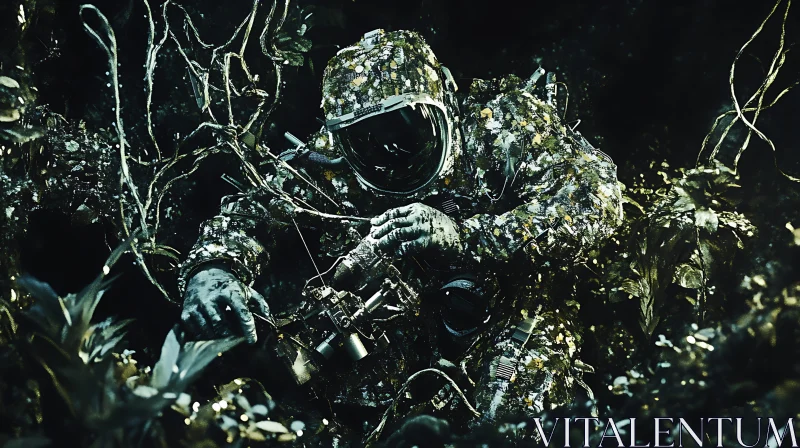 Astronaut Among Greenery
