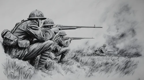 Monochrome Warriors: A Moment of Conflict