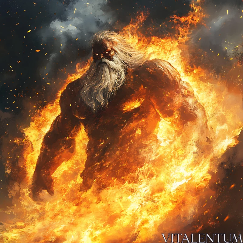Inferno Giant: A Dance of Fire and Smoke