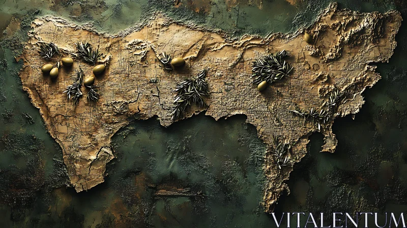 Olive Branch Topography Art Piece