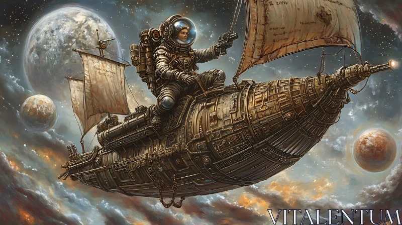 Cosmic Voyage: Steampunk Astronaut Adventure