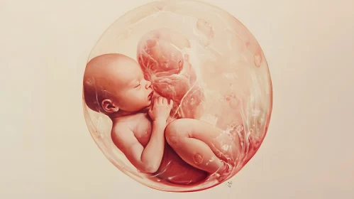 Infant in Sphere: A Peaceful Beginning