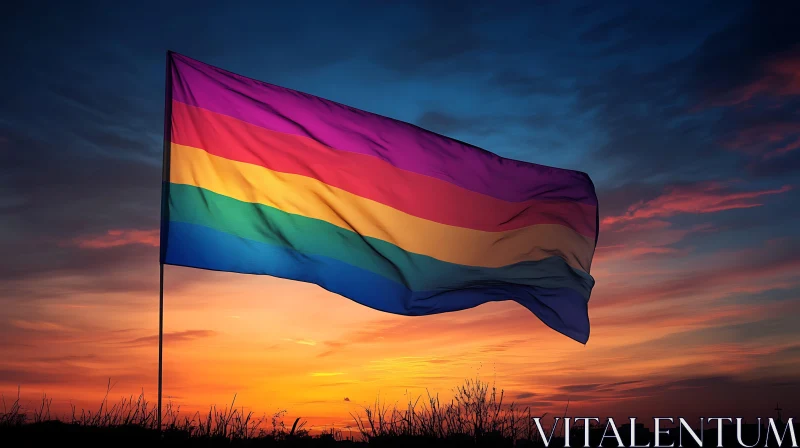 Pride Flag Waving