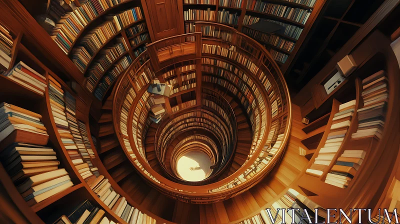 Endless Bookcase Spiral