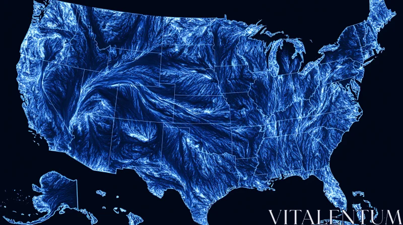 Fractal Topography of United States