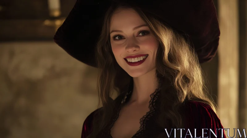 Vintage Woman with a Hat