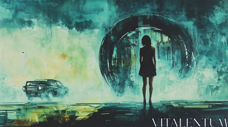 Woman and the Mysterious Orb