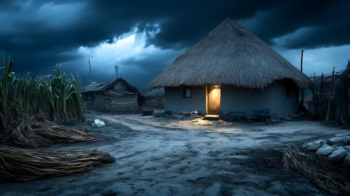 Hut in Stormy Weather