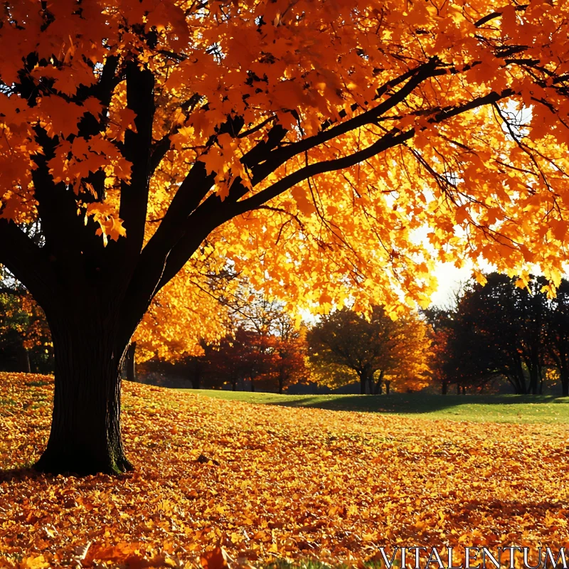 Autumnal Tree in Full Color