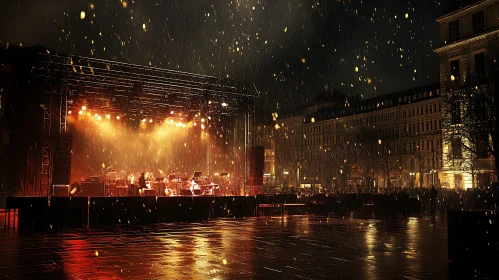 Outdoor Stage in the Rain