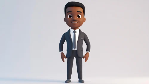 Stylized Character in Business Attire