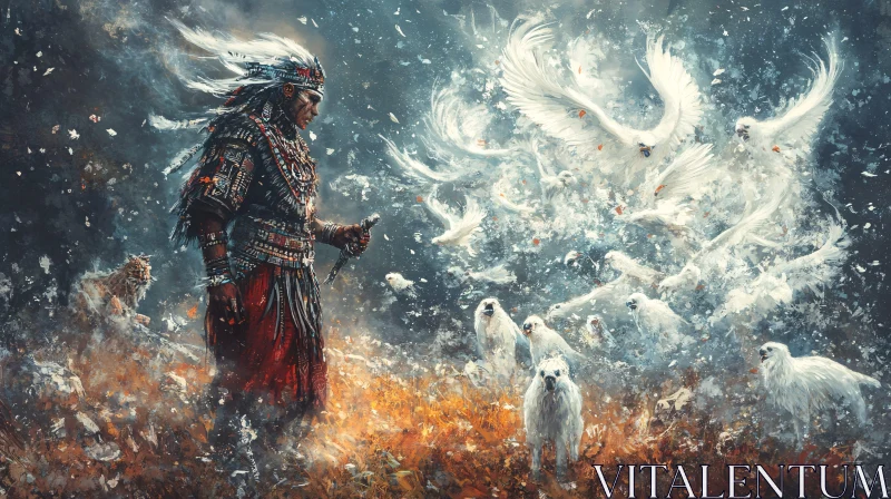 Ethereal Guardians: A Native American Vision