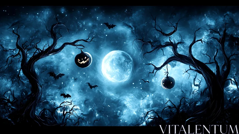 Spooky Halloween Night Scene