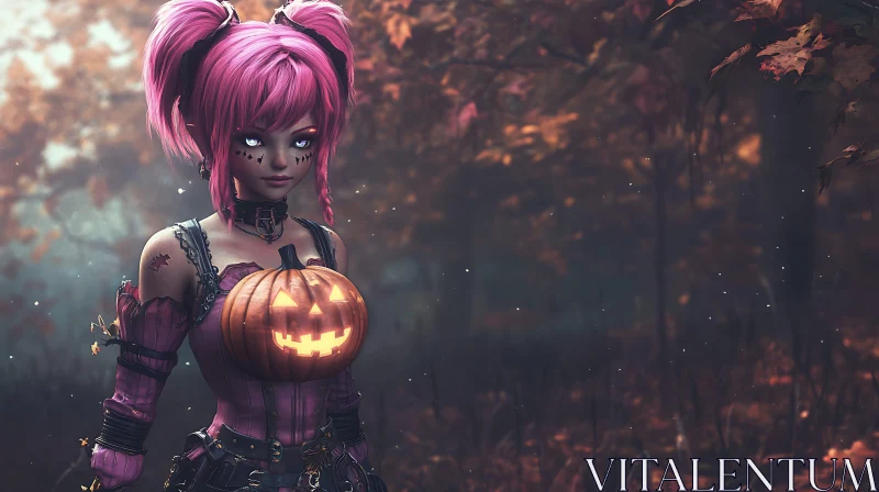 Anime Halloween in the Dark Forest