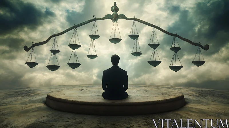Man Under Scales: A Conceptual Balance