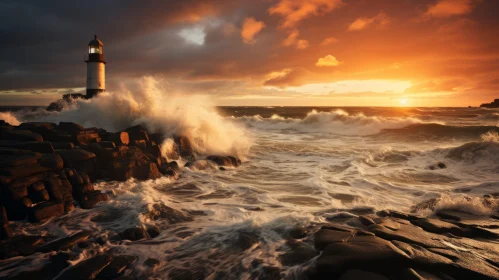 Stormy Sky and Ocean View: A Lively Seascape