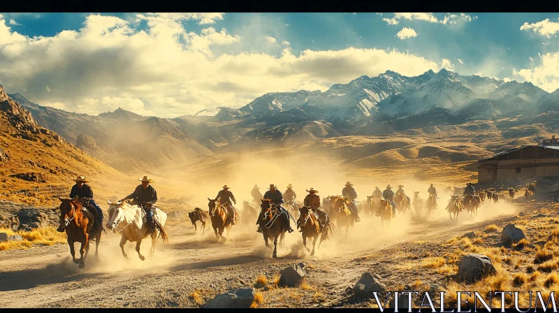 Western Cowboys on Horses