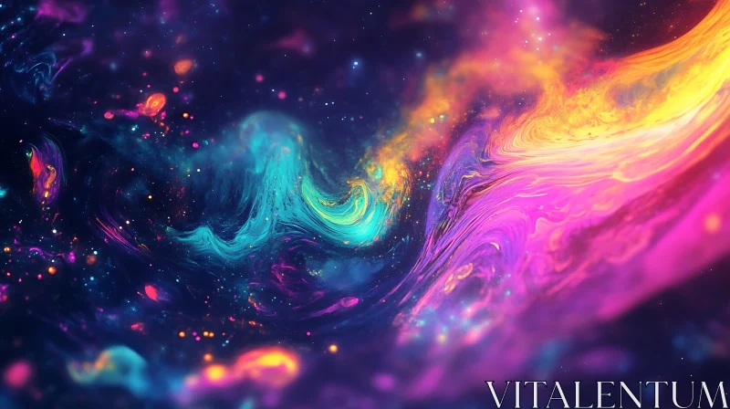Cosmic Swirls Abstract Painting
