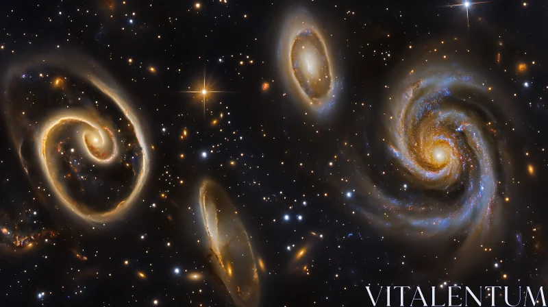 Celestial Swirls: A Universe of Galaxies