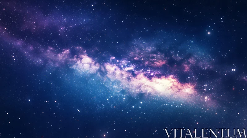Cosmic Nebula with Stars and Dust