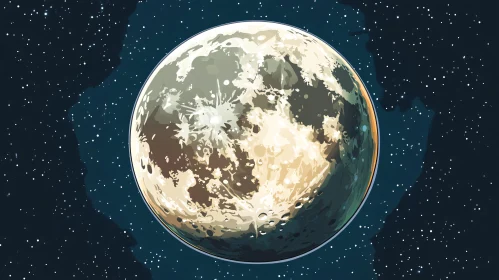 Lunar Surface Art in Deep Space