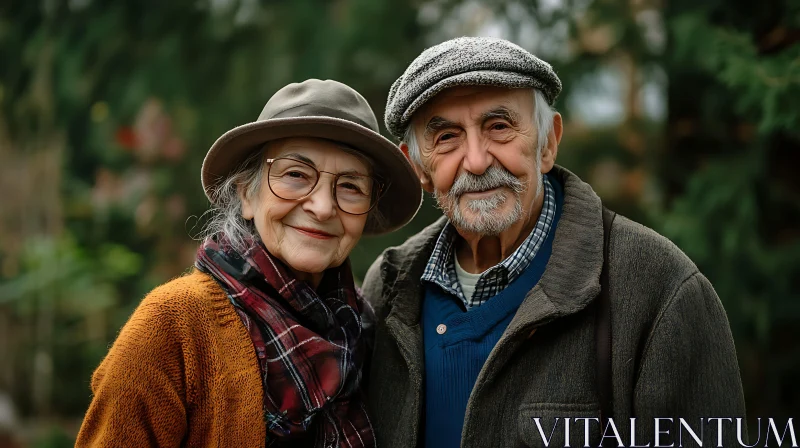 Aged Couple's Endearing Portrait