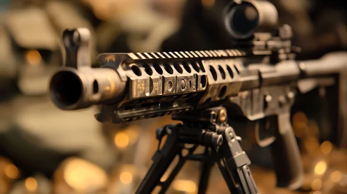 Firearm Detail: A Tactical Rifle Portrait